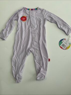 NWT Magnetic Me Modal Lavender Long-Sleeve Footed One-Piece
